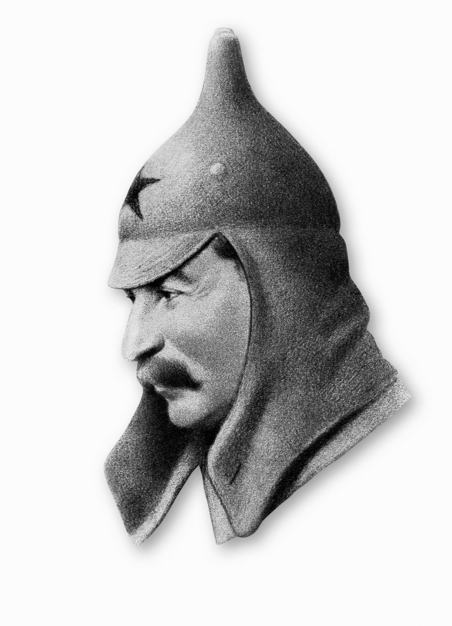 Muotokuva Josif Vissarionovich Dzhugashvilista, joka tunnetaan nimellä Stalin (1878-1953), venäläinen poliitikko tekijältä Walter Charles Mills