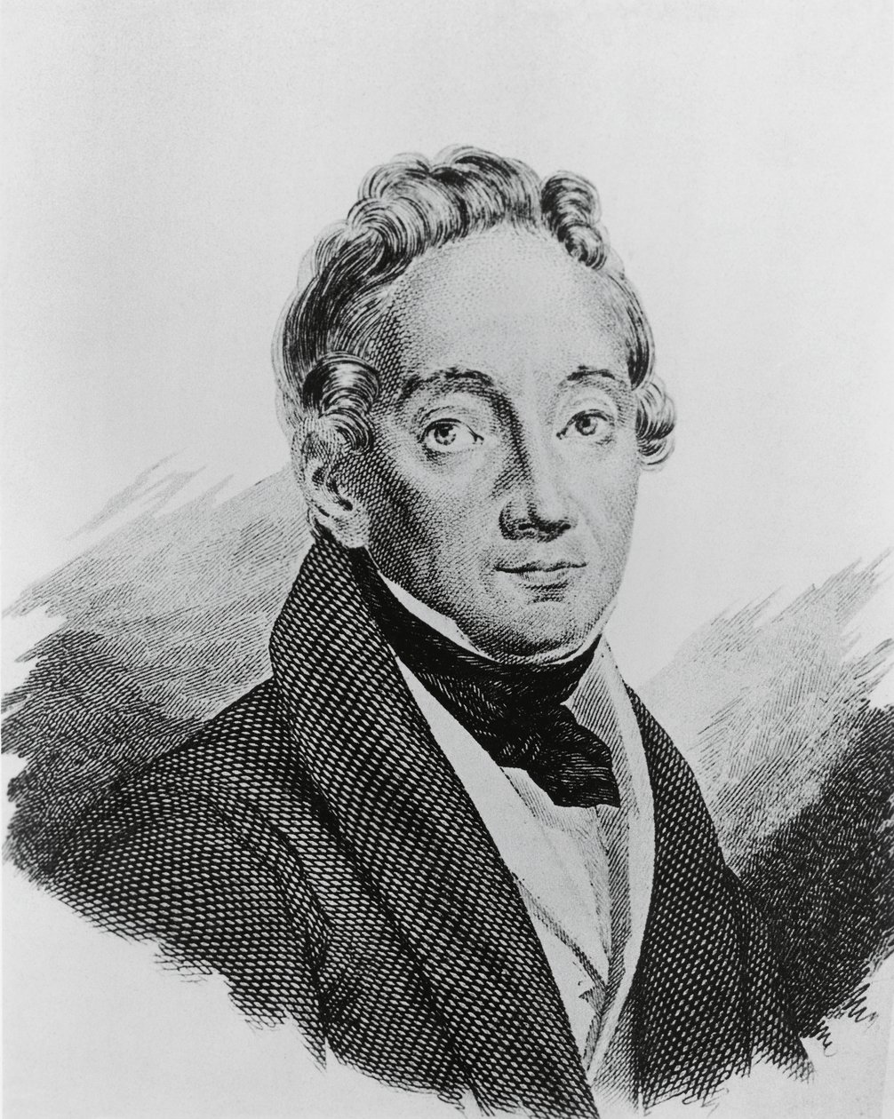 Pietro Collettan (1775-1831), italialaisen kenraalin ja historioitsijan muotokuva, kaiverrus tekijältä Walter Charles Mills
