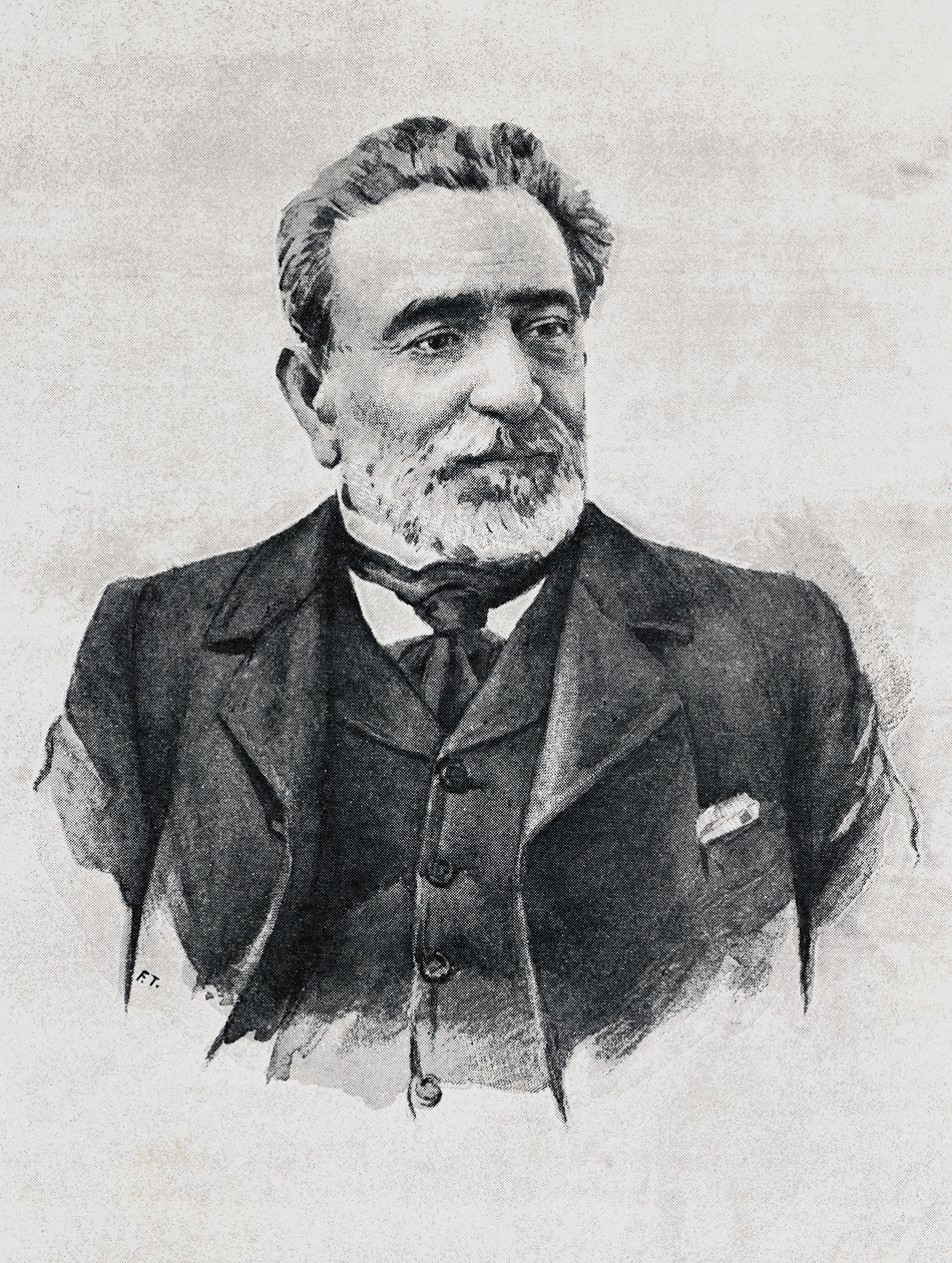 Espanjan pääministerin Praxedes Mateo Sagastan (1825-1903) muotokuva tekijältä Walter Charles Mills