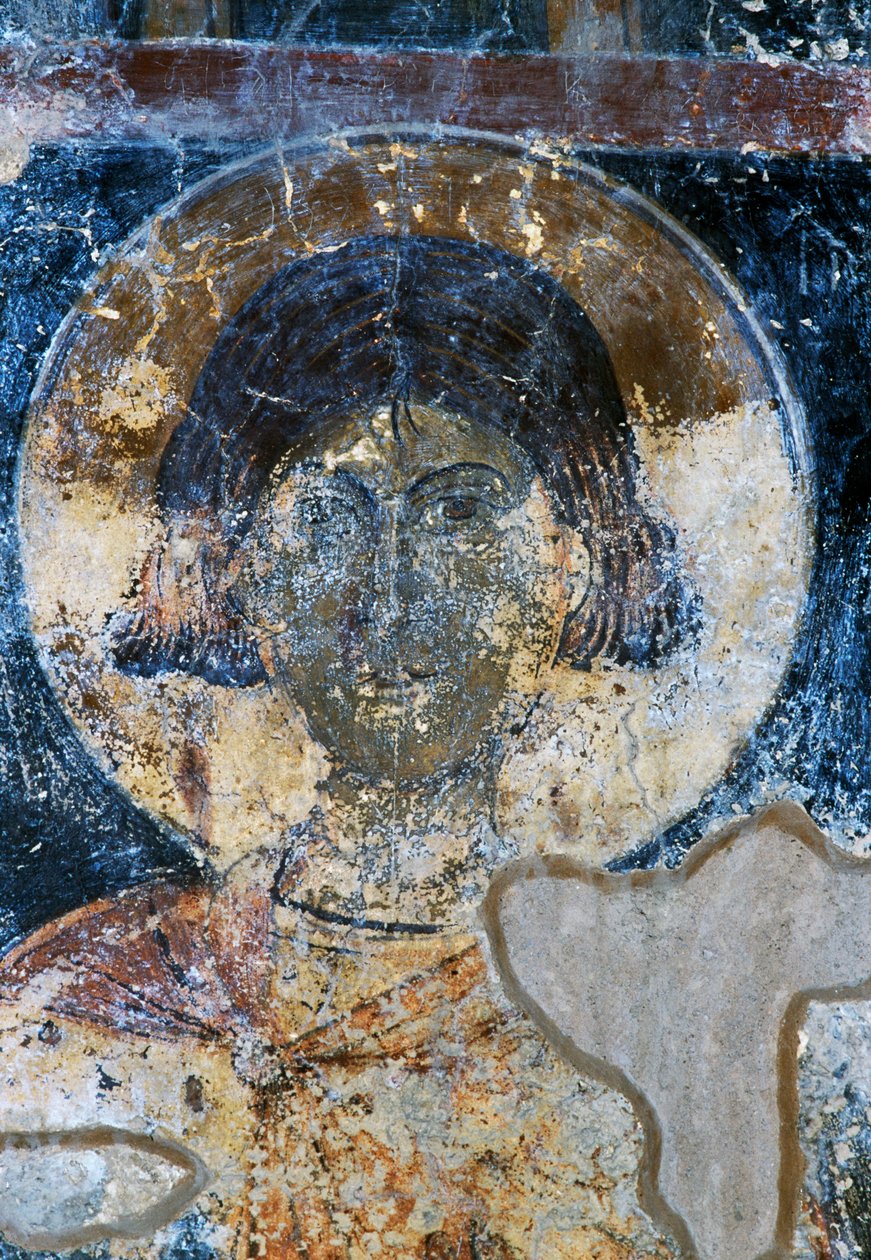 Pyhä, Ioannis Pagomenoksen fresko Pyhän Nikolauksen kappelissa, Maza, Kreeta, Kreikka (kuva) tekijältä Walter Charles Mills