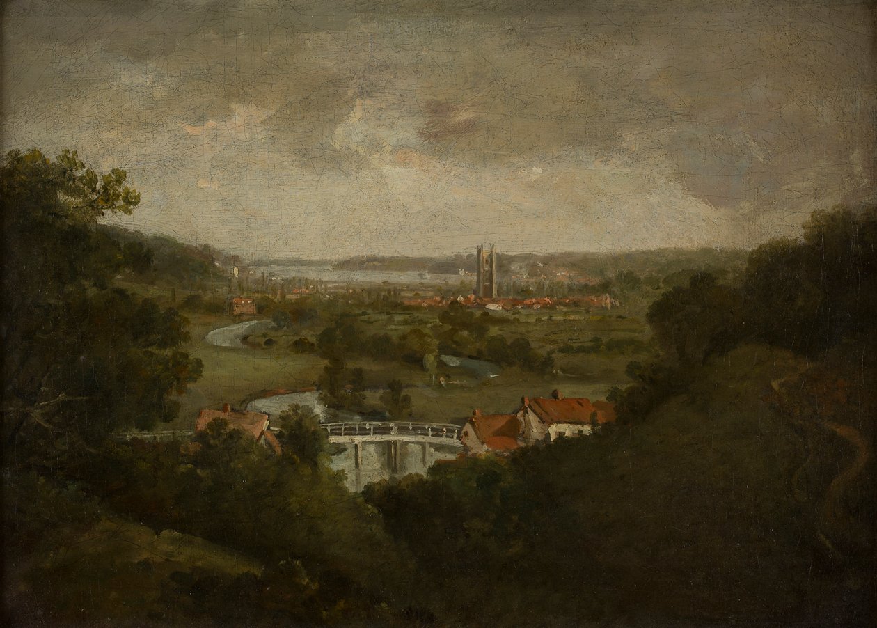 Vale of Dedham (öljy kankaalle) tekijältä John (circle of) Constable