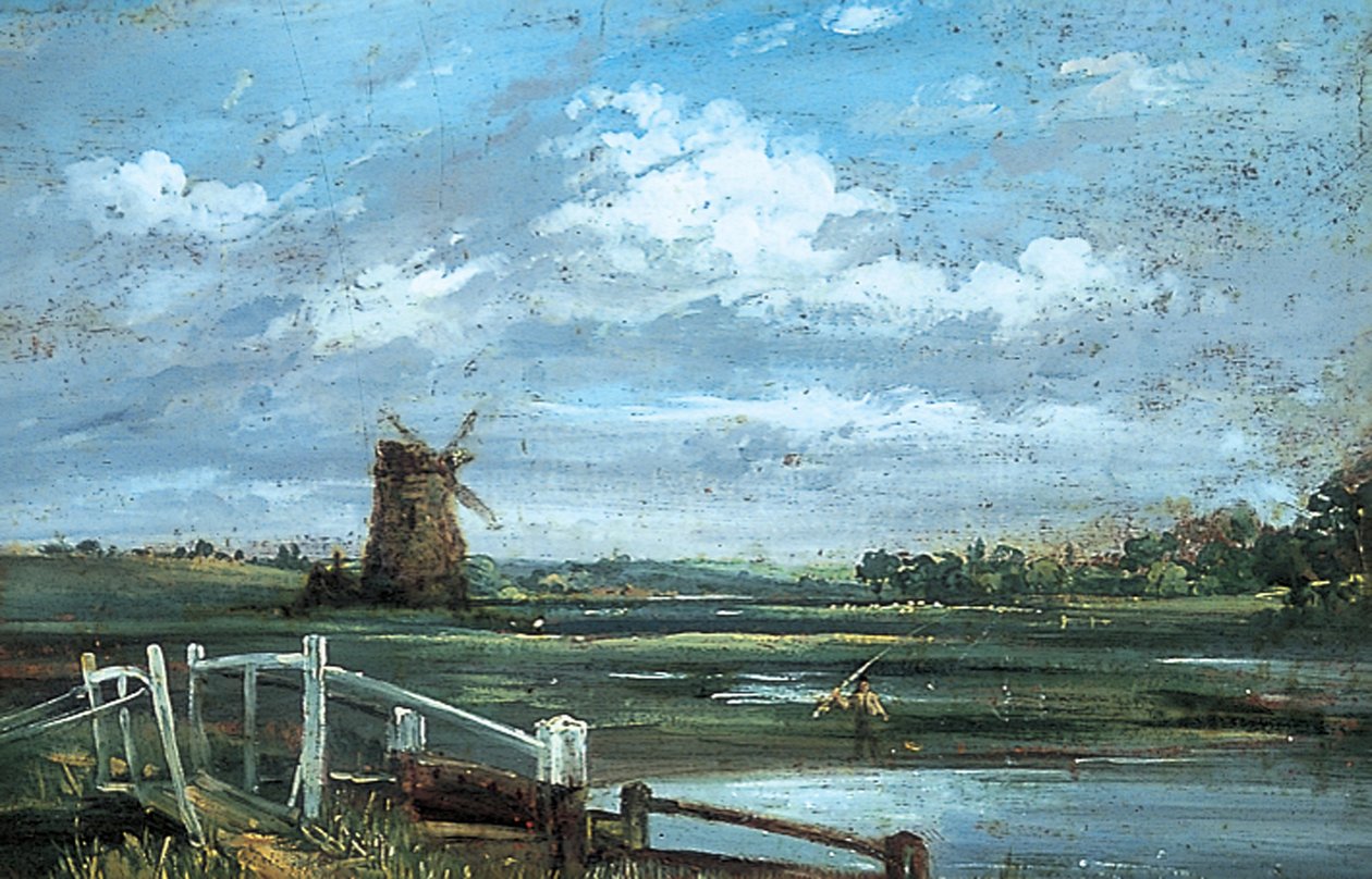 Lähellä Haddonia, Derbyshire (öljy kankaalle) tekijältä John (manner of) Constable