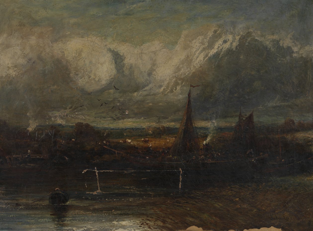Merimaisema, väärennös John Constablen (1776-1837) tapaan (öljy kankaalle). tekijältä John (manner of) Constable