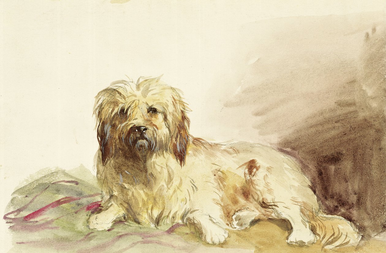Taiteilijan koira, n. 1860 tekijältä John Adam P. Houston