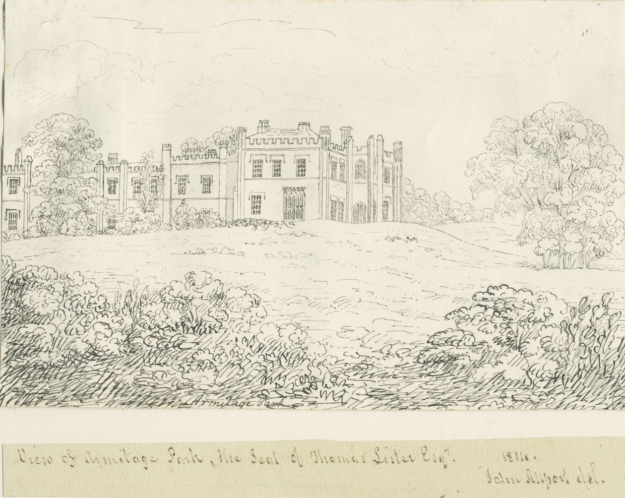 Armitage Park: kynäpiirros, 1814 tekijältä John Allport