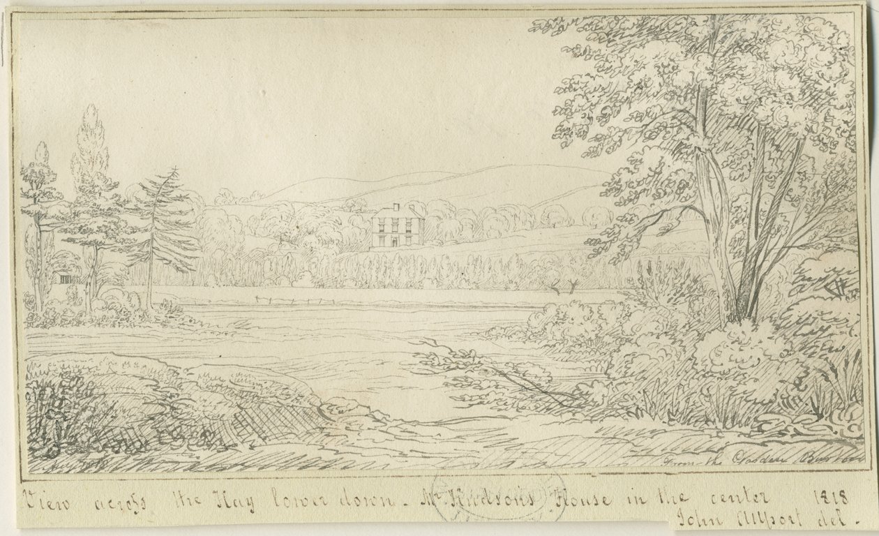 Burton-upon-Trent: kynä- ja mustepiirustus, 1818 tekijältä John Allport