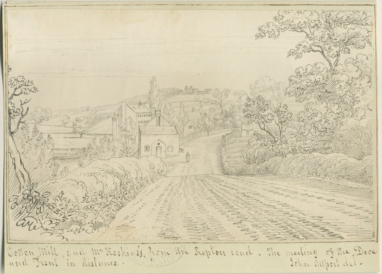Burton-upon-Trent: kynä- ja mustepiirustus, nd [1799-1854] (piirustus) tekijältä John Allport