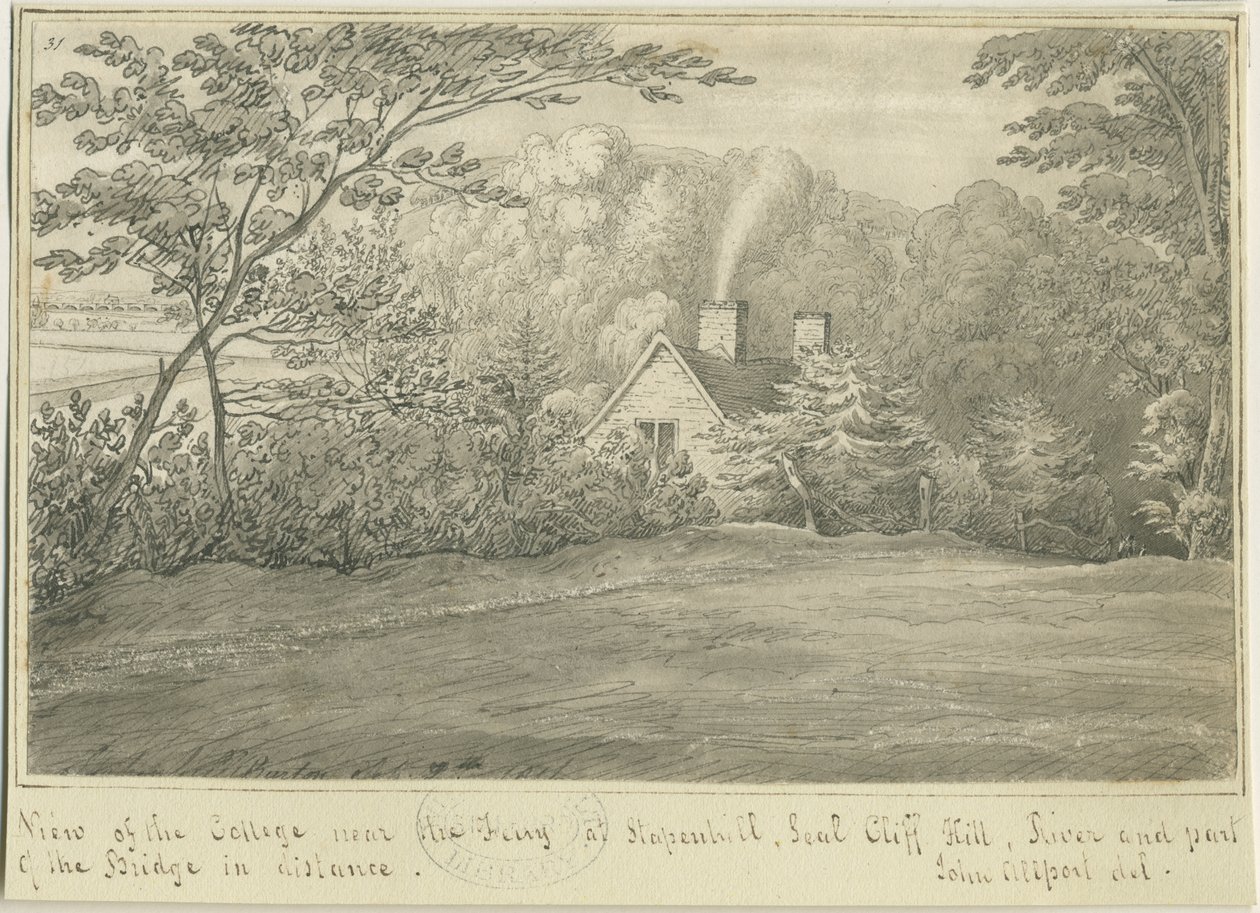 Burton-upon-Trent: kynä- ja mustepiirustus, nd [1799-1854] tekijältä John Allport