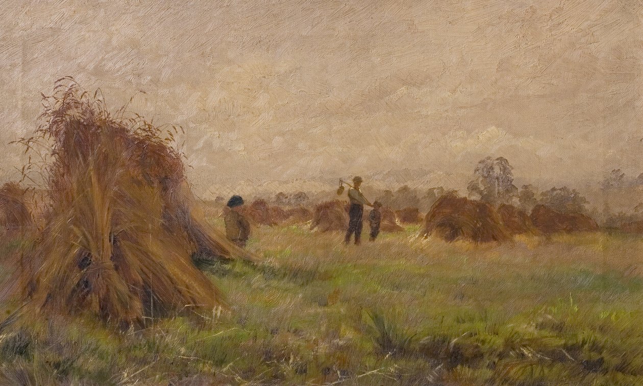 Sadonkorjuukohtaus, 1885-1899 tekijältä John Anderson