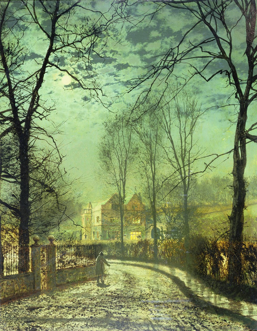 Kuunvalossa kulkeva tie, 19. vuosisata tekijältä John Atkinson Grimshaw