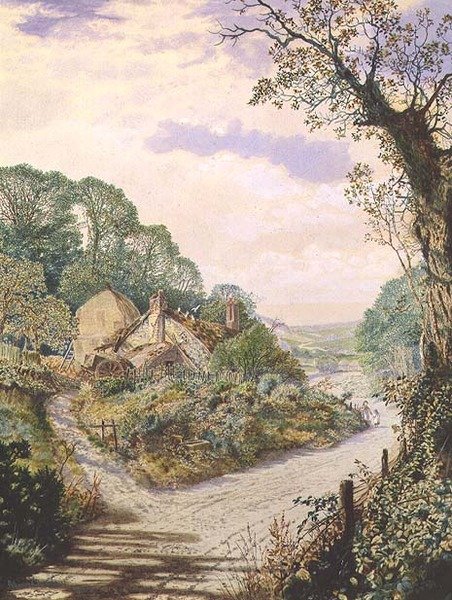 A Summer Noon, vanha maatila, Wharfedale tekijältä John Atkinson Grimshaw