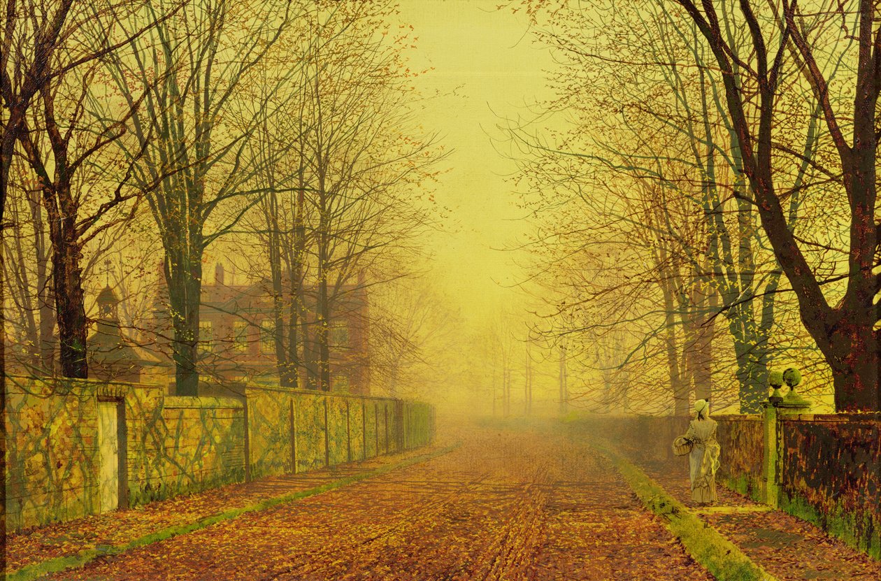 Evening Glow, n. 1884 (öljy kankaalle) tekijältä John Atkinson Grimshaw