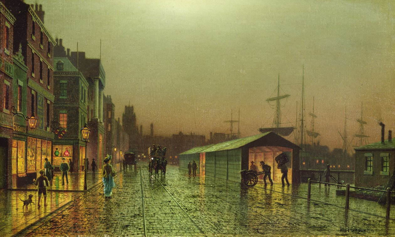 Liverpoolin satama tekijältä John Atkinson Grimshaw