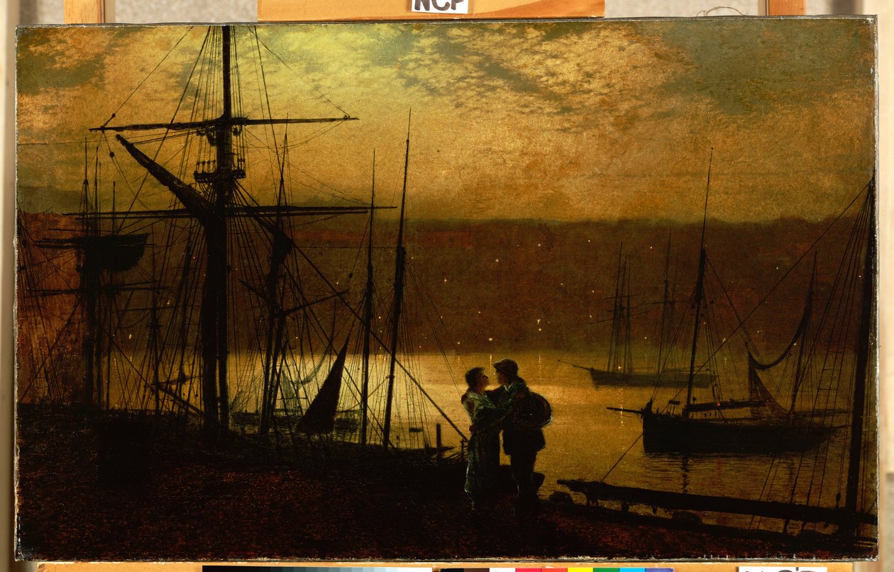 Outward Bound - näkymä Whitbystä, 1887 tekijältä John Atkinson Grimshaw