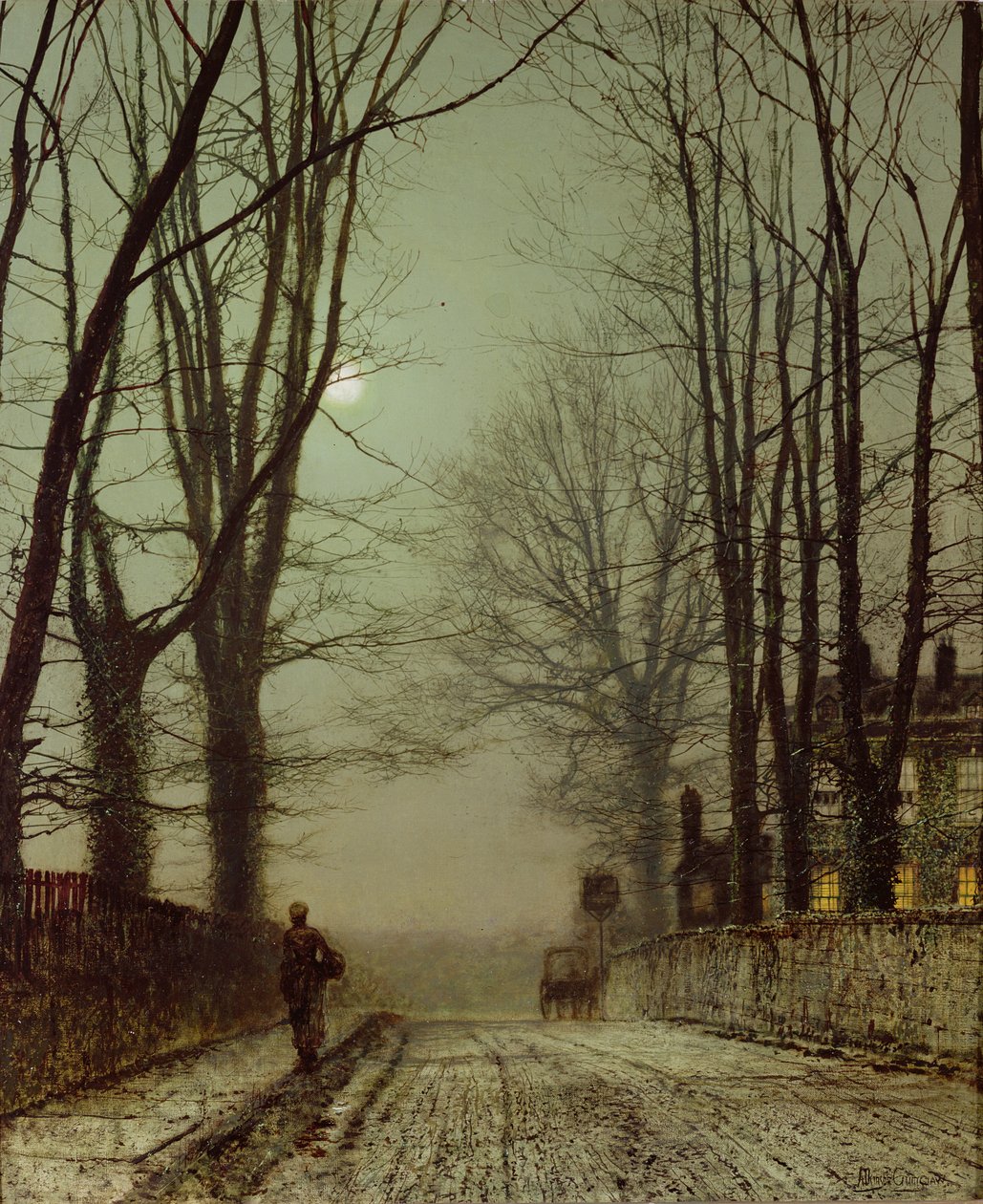 Putney Park Lane tekijältä John Atkinson Grimshaw