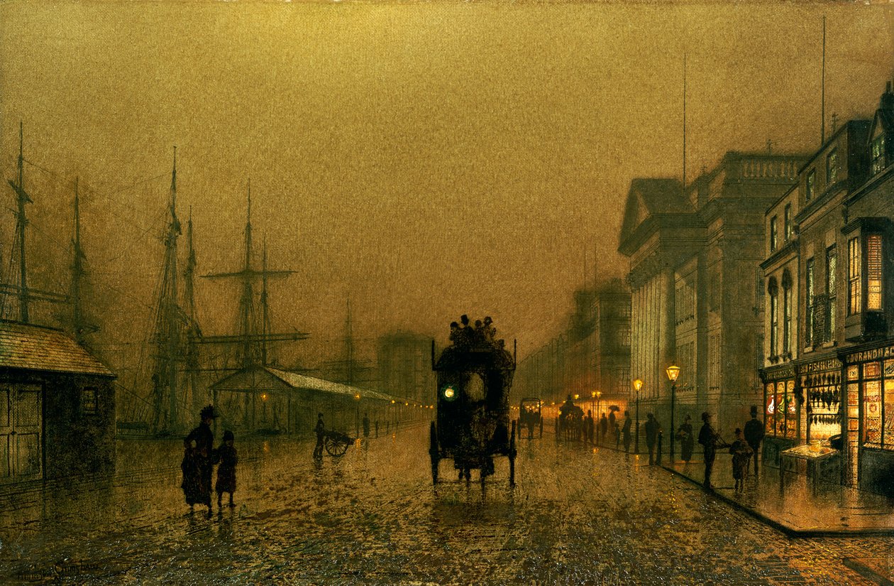 Salthouse Dock, Liverpool tekijältä John Atkinson Grimshaw