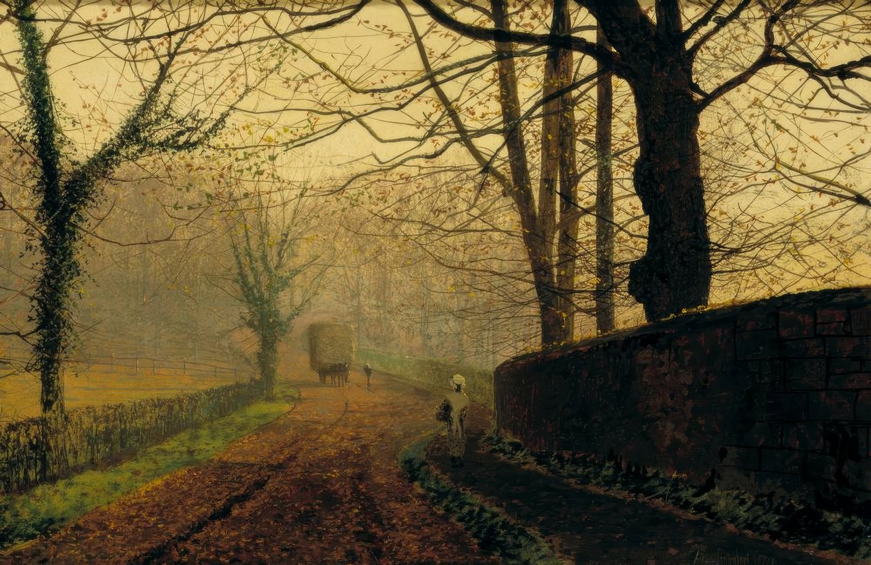 Stapleton Park, lähellä Pontefractia, Leeds tekijältä John Atkinson Grimshaw