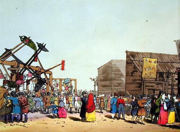Katcheli, taiteilijan kaivertama, julkaistu 1804 (värilitho) tekijältä John Augustus Atkinson