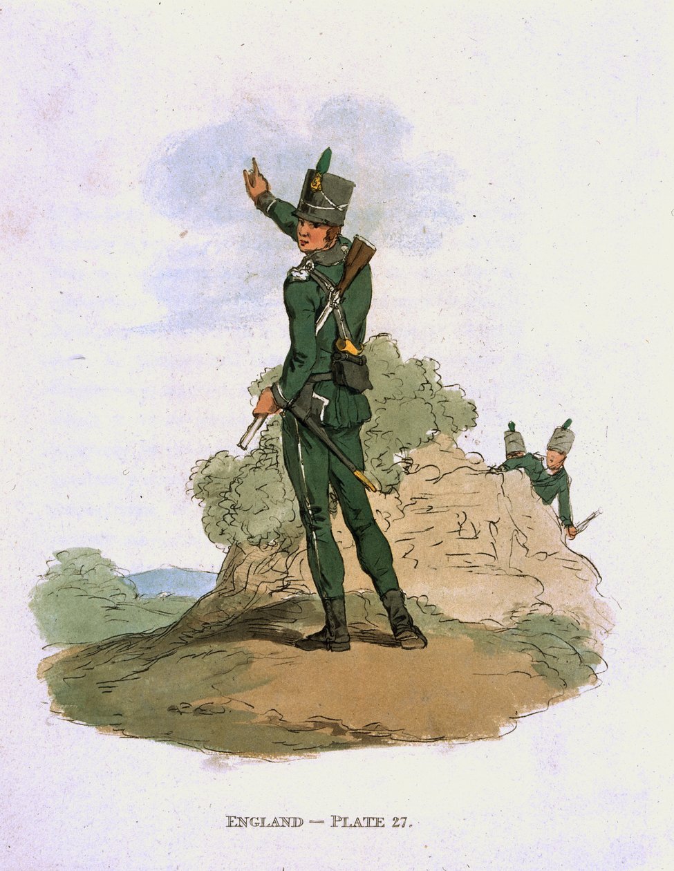 Kiväärit, noin 1813 tekijältä John Augustus Atkinson