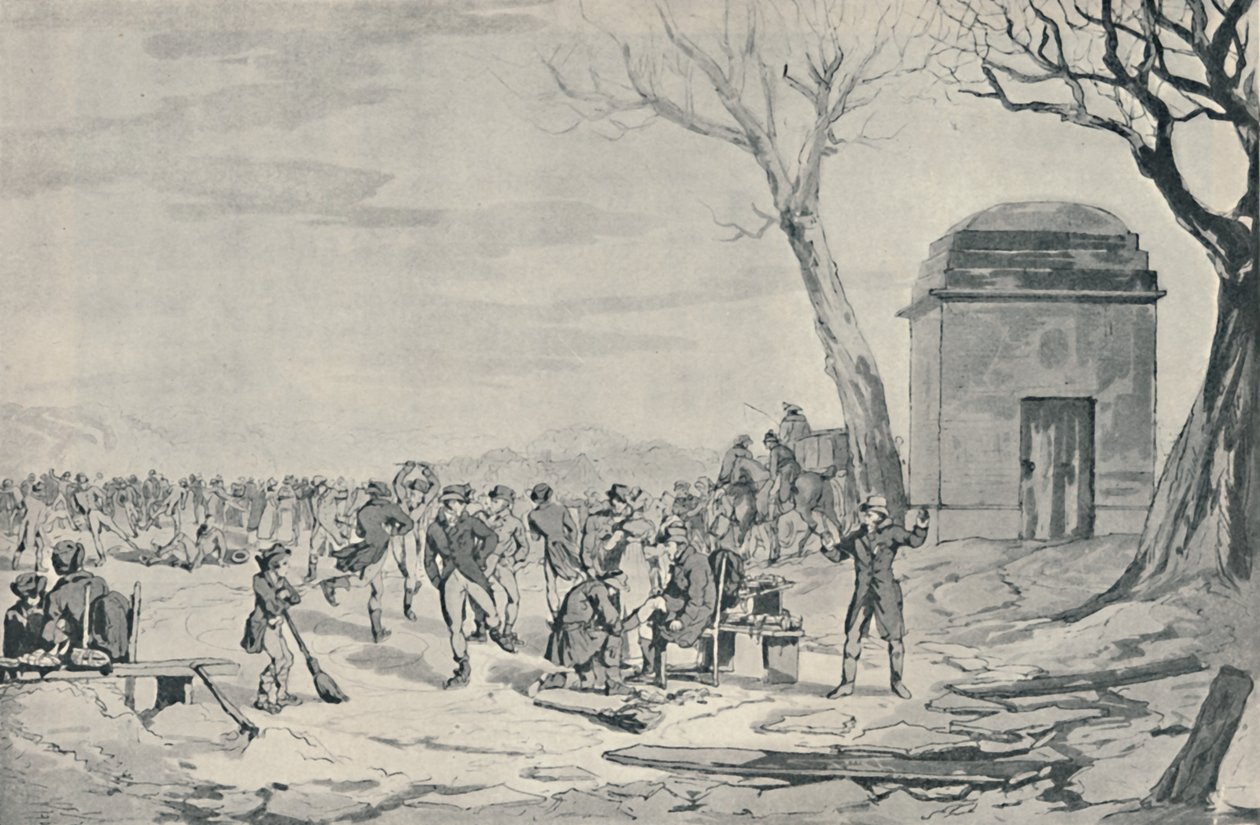 Luistelu Hyde Parkissa, 1807, 1920 tekijältä John Augustus Atkinson