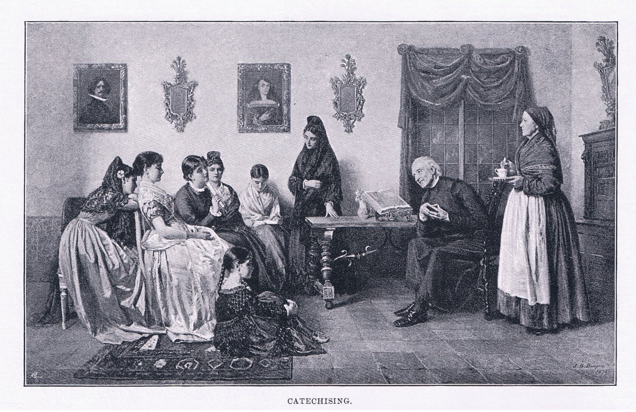 Katekisointi, The Magazine of Art 1893, Cassell and Company tekijältä John Bagnold Burgess
