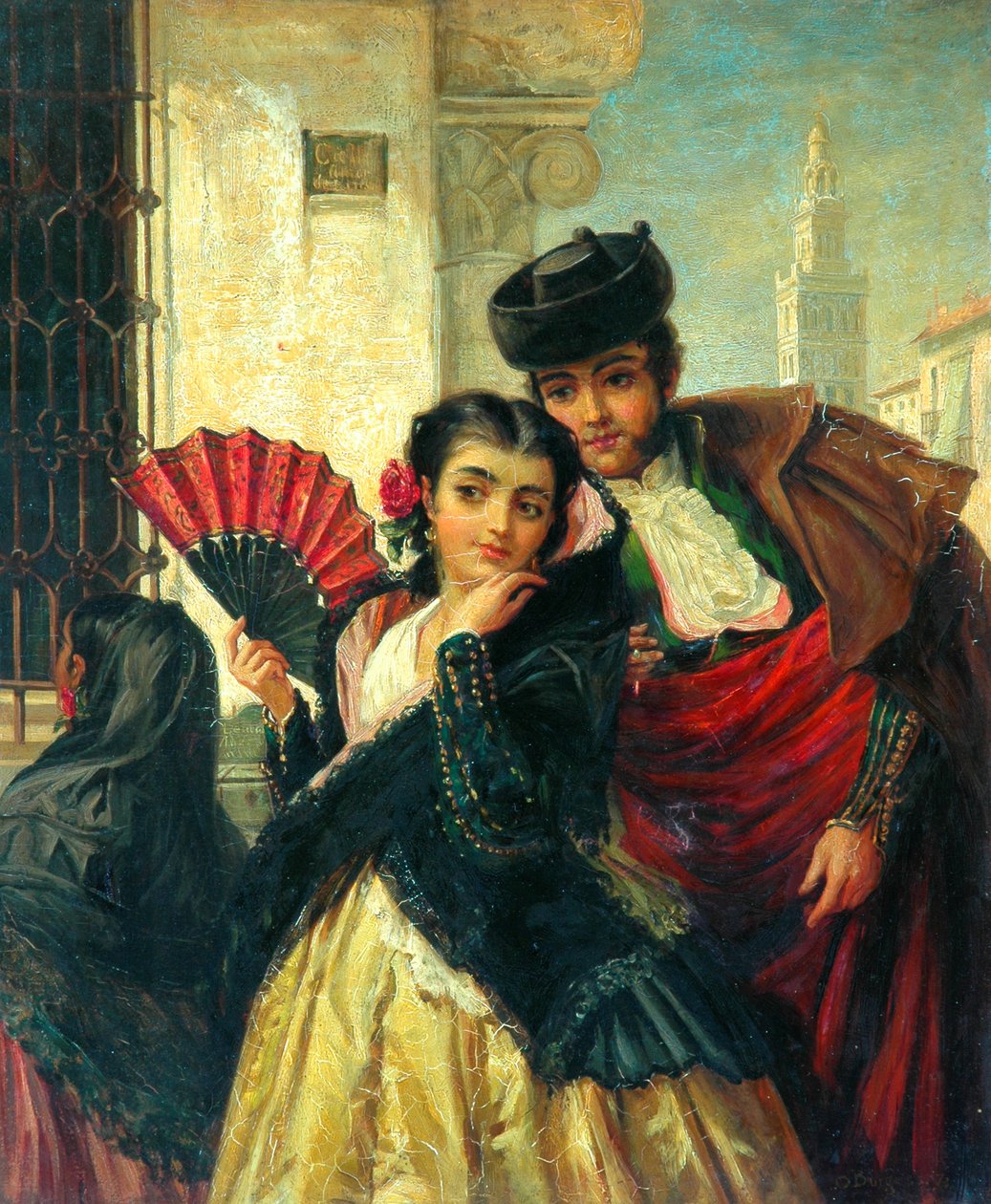 Kohtaus Espanjassa, lähellä Sevillaa, n. 1853 tekijältä John Bagnold Burgess