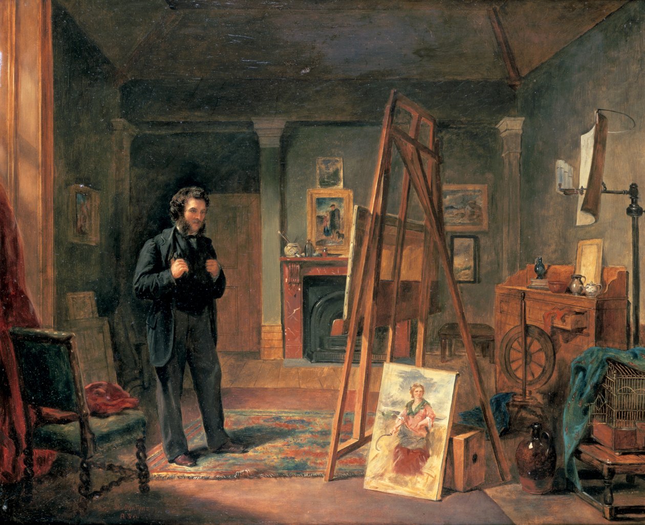 Thomas Faedin muotokuva studiossaan, 1800-luku tekijältä John Ballantyne