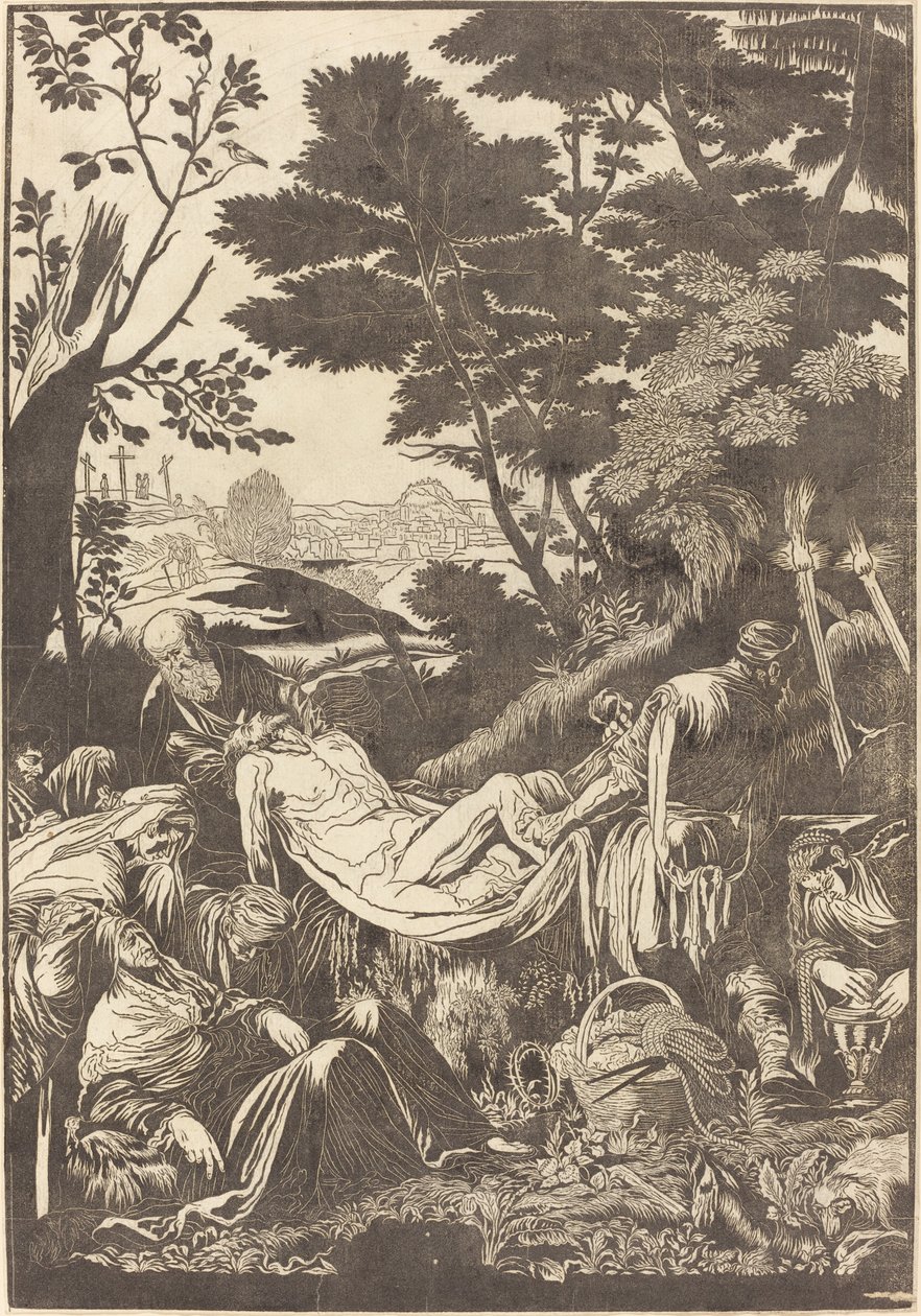 Hautaus [recto] tekijältä John Baptist Jackson after Jacopo Bassano
