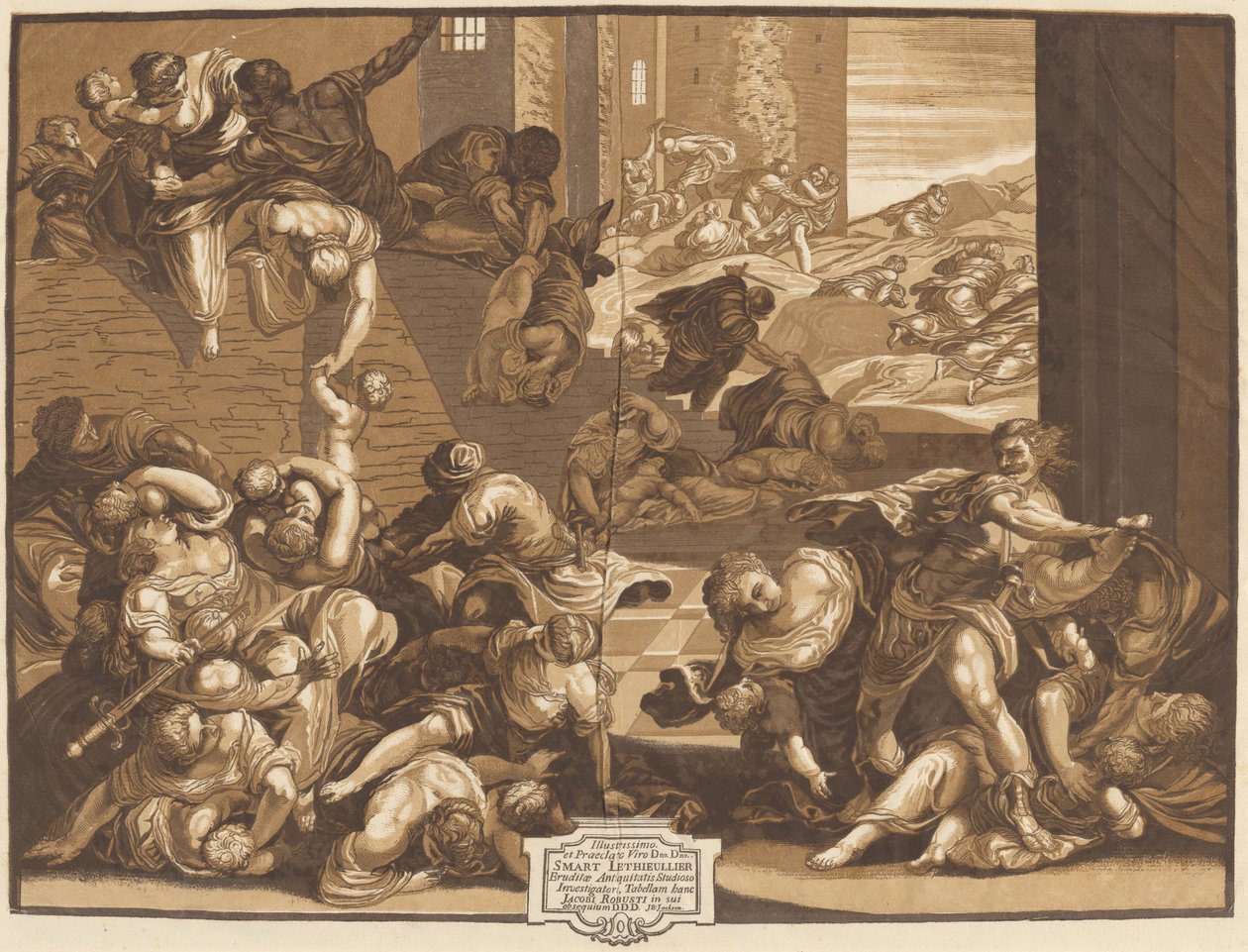 Viattisten joukkomurha tekijältä John Baptist Jackson, after Jacopo Tintoretto