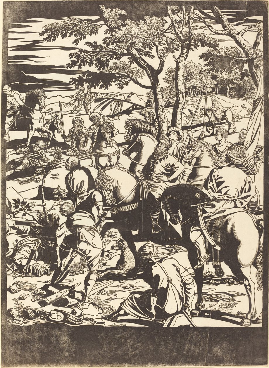 Ristiinnaulitseminen [oikea levy] tekijältä John Baptist Jackson after Jacopo Tintoretto