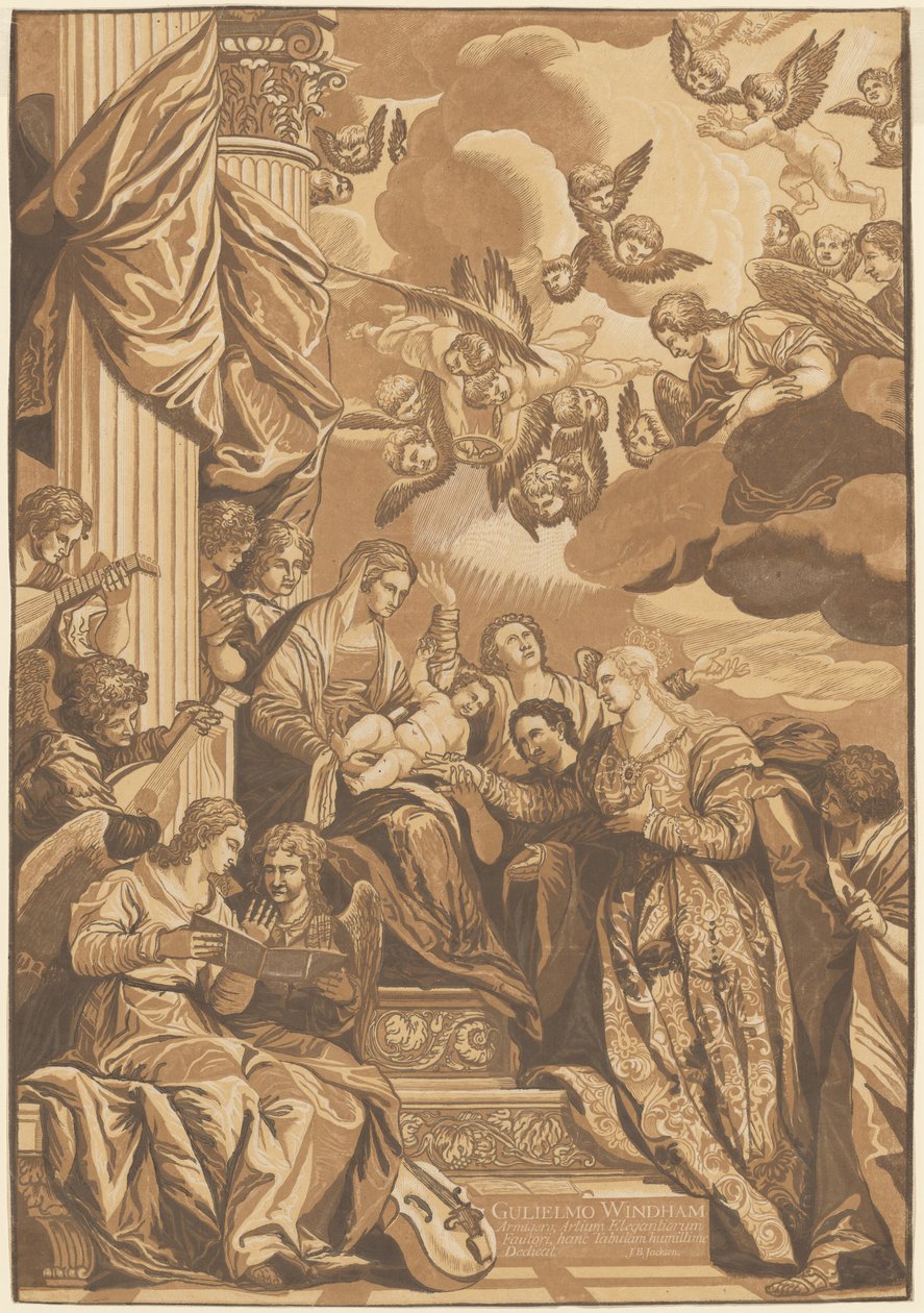Pyhän Katariinan mystinen häät tekijältä John Baptist Jackson, after Veronese