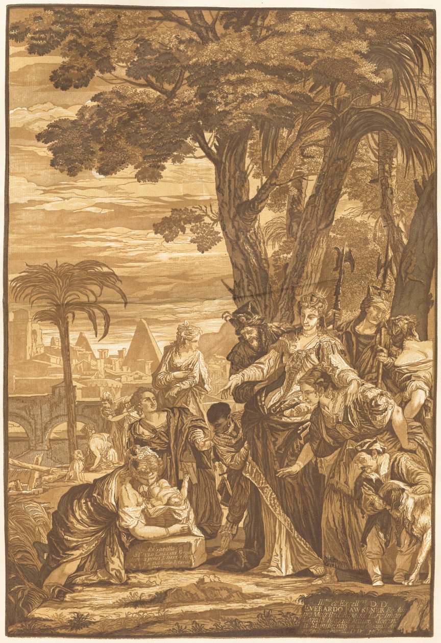 Mooseksen löytäminen tekijältä John Baptist Jackson after Veronese