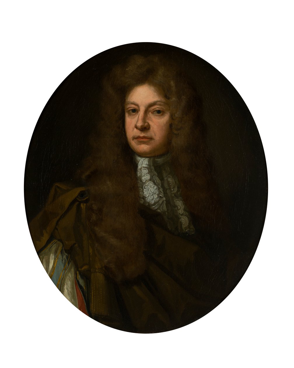 Puolipitkä muotokuva Adam Urquhartista Lace Jabotin kanssa (öljy kankaalle) tekijältä John Baptist de (circle of) Medina