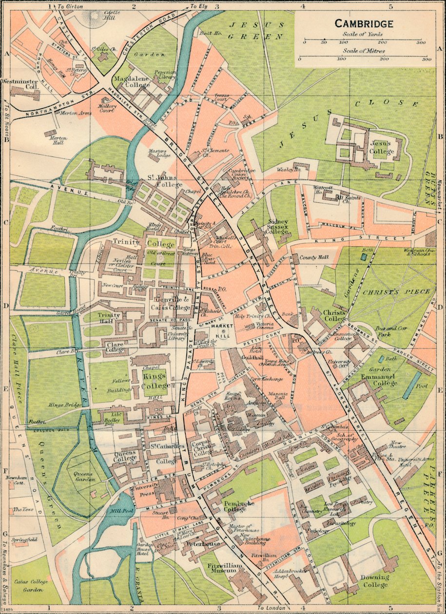 Cambridge, 1900-luku tekijältä John Bartholomew