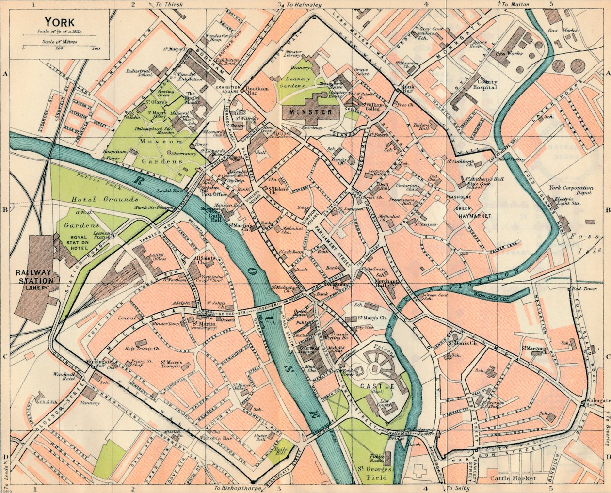 York, 1900-luku tekijältä John Bartholomew