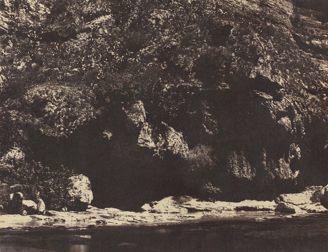 Bank of the Rhumel, lähellä Constantinea, Algeria, n. 1855-56. tekijältä John Beasley Greene