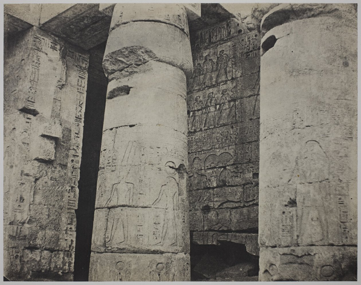 Medinet Habu, Ramses III:n hautajaistemppeli, vasen seinä tekijältä John Beasley Greene