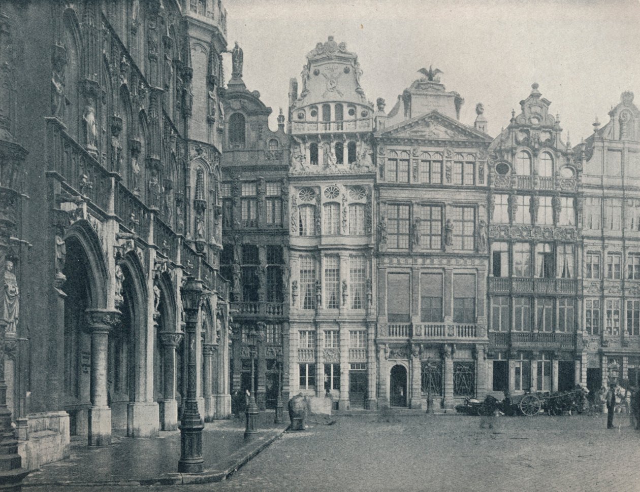 Grand Placen kulma, Bryssel, Belgia, c1900 1914-1915 tekijältä John Benjamin Stone