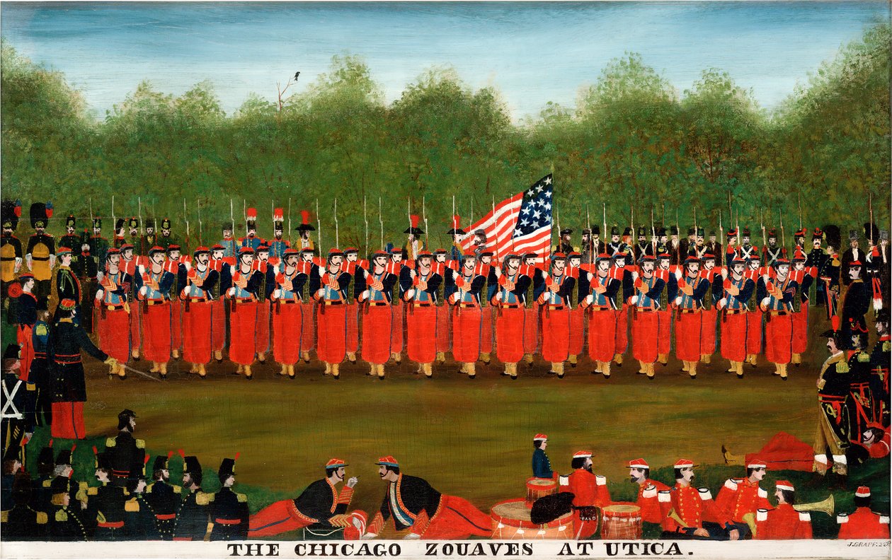 Chicago Zouaves Uticassa, noin 1860 tekijältä John Bernt Graff