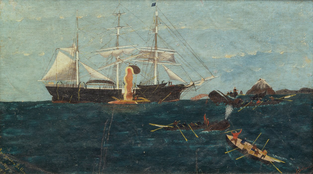Bark Bounding Billow, noin 1892 (öljy kankaalle). tekijältä John Bertoncini
