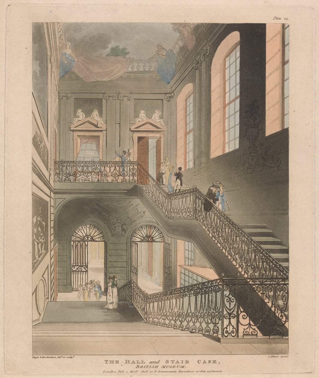 The Hall and Stair Case, British Museum tekijältä John Bluck