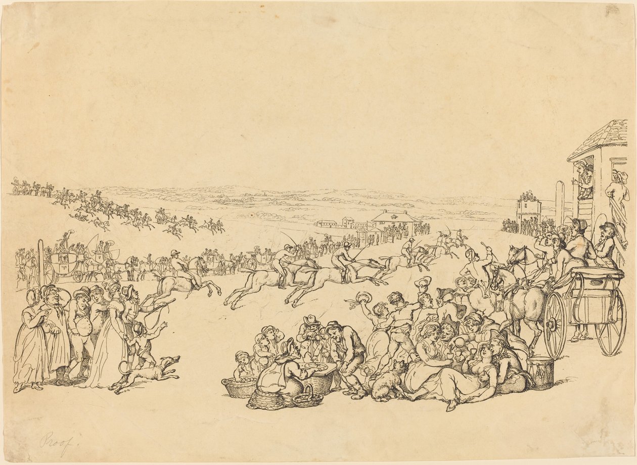 Juoksemassa tekijältä John Bluck after Thomas Rowlandson