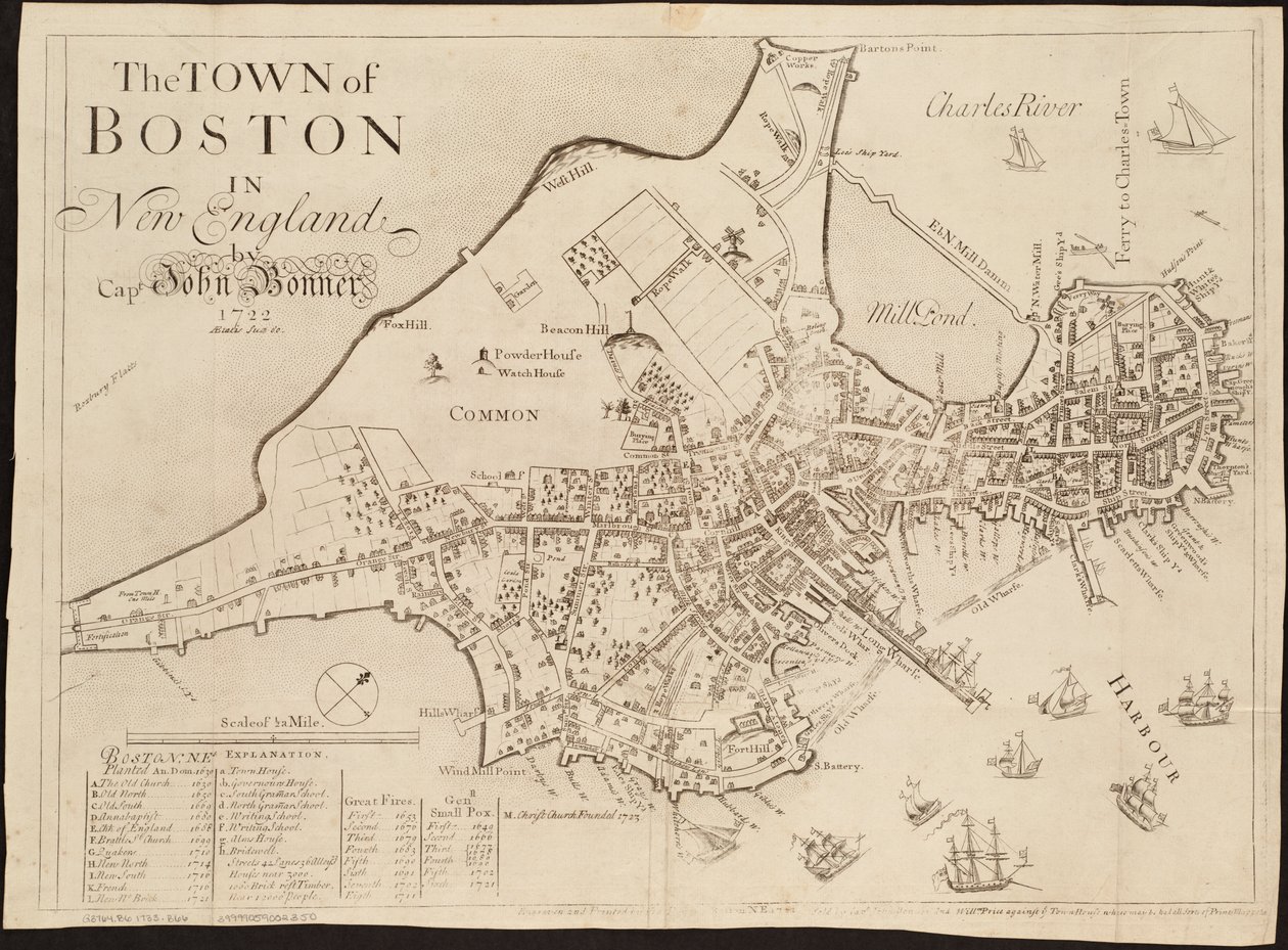 Bostonin kaupunki Uudessa Englannissa tekijältä John Bonner