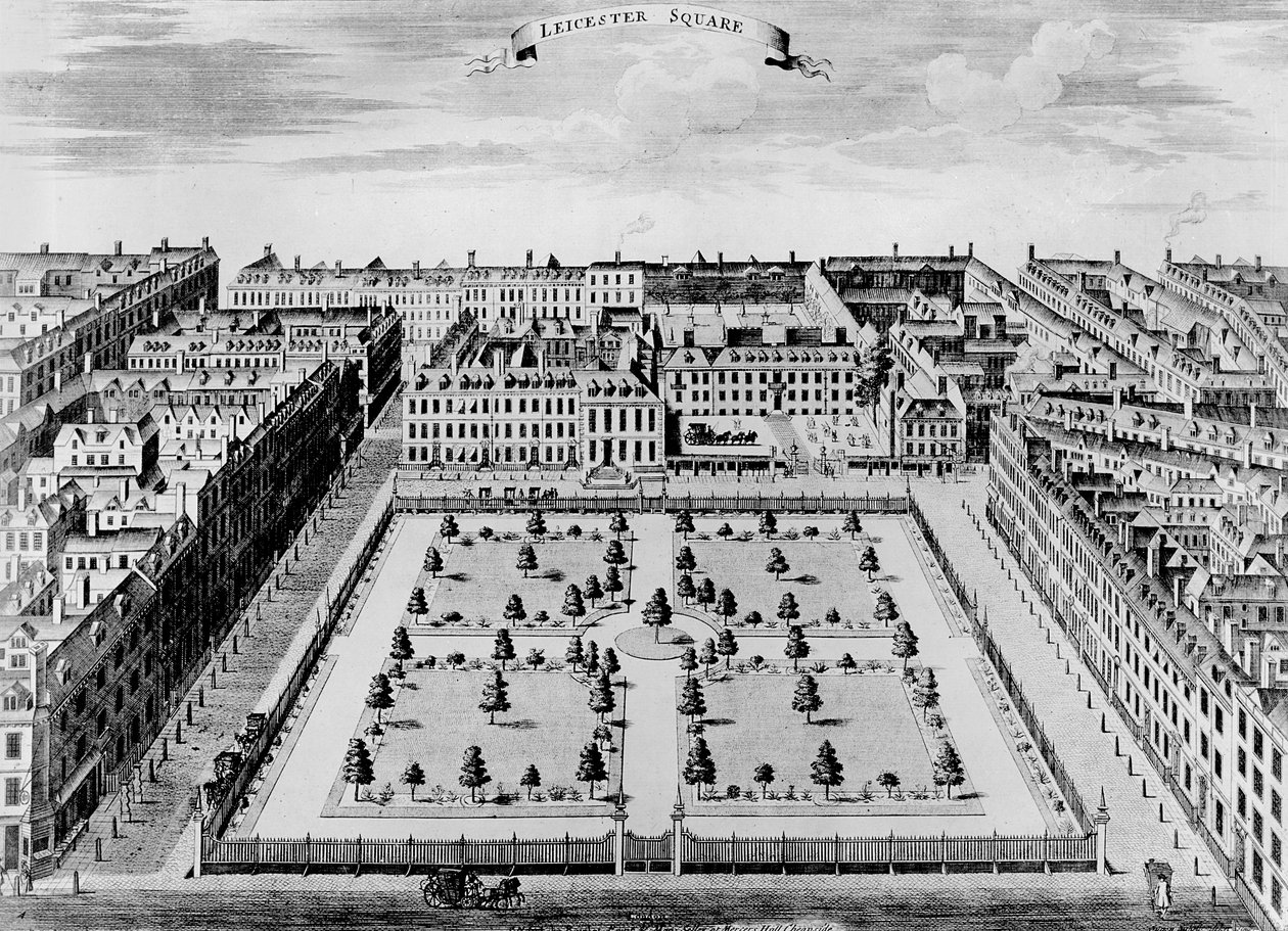 Leicester Square, n. 1725 tekijältä John Bowles
