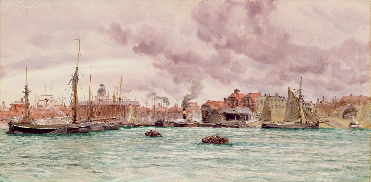 Portsmouthin satama, 1884 tekijältä John Brett
