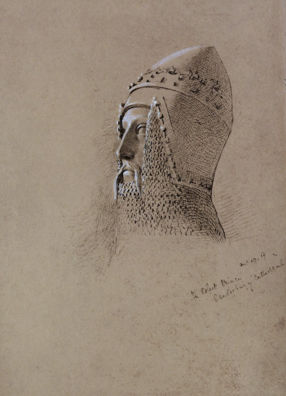 Musta prinssi (1330-76), 13. joulukuuta 1859 (kynä ja muste paperille) tekijältä John Brett