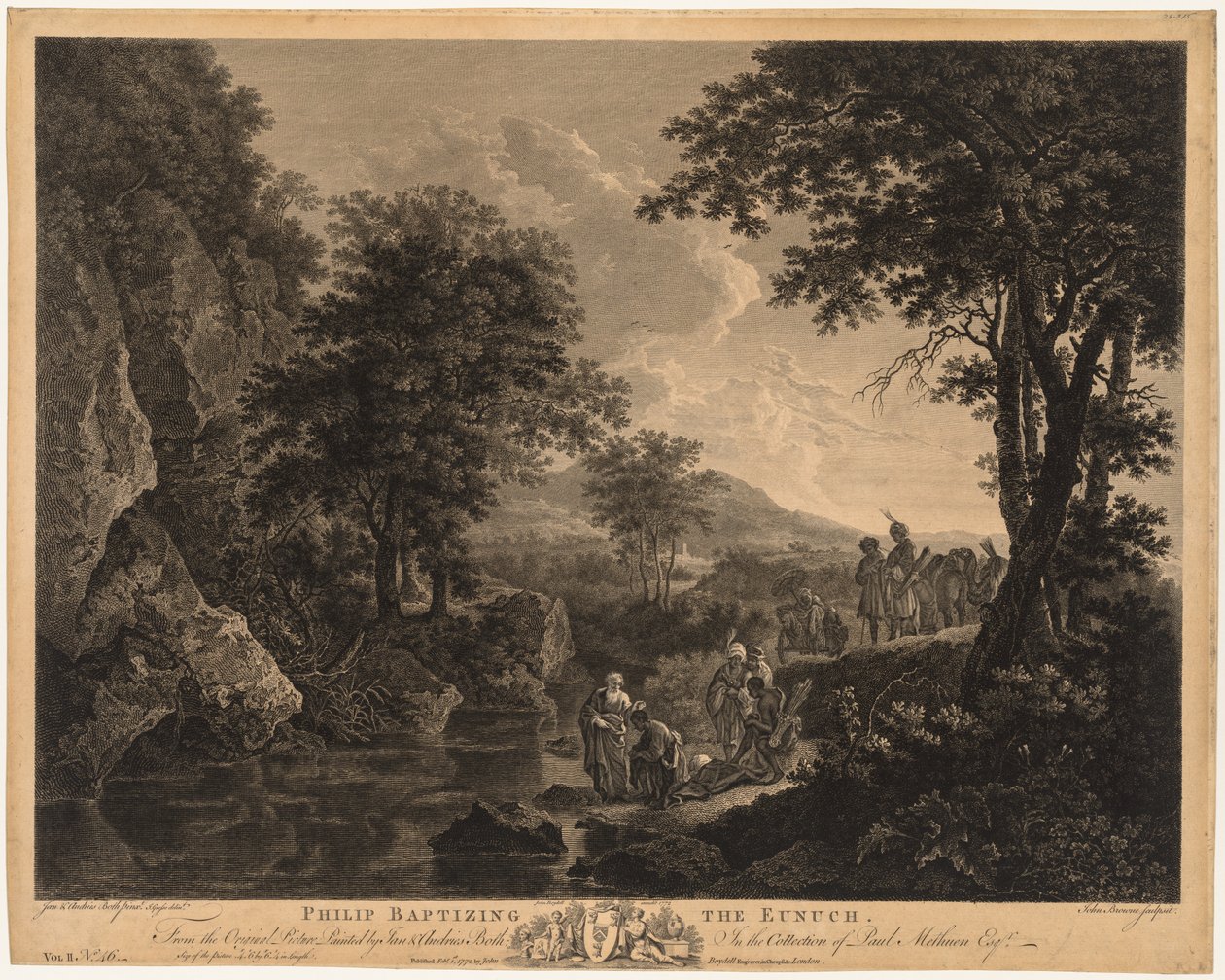 Filippus kastaa eunukkia, 1772. tekijältä John Browne