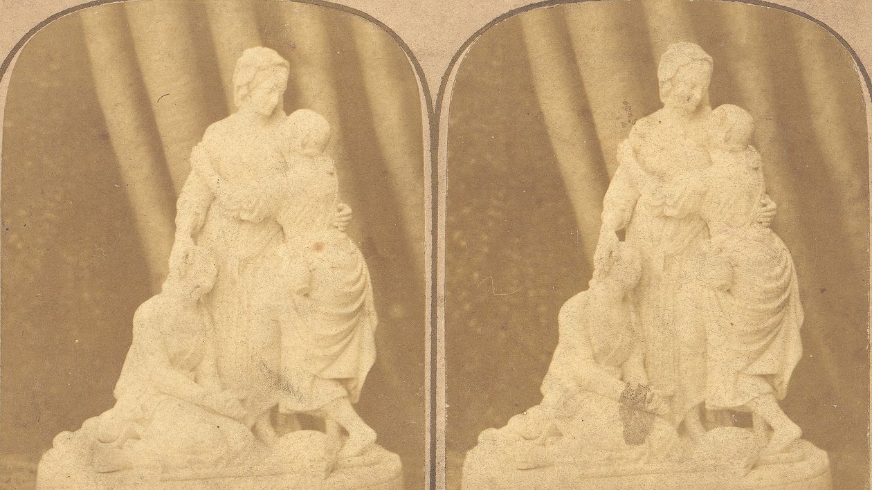 Pari varhaista stereografianäkymää brittiläisistä patsaista, 1850-1910 tekijältä John Browning