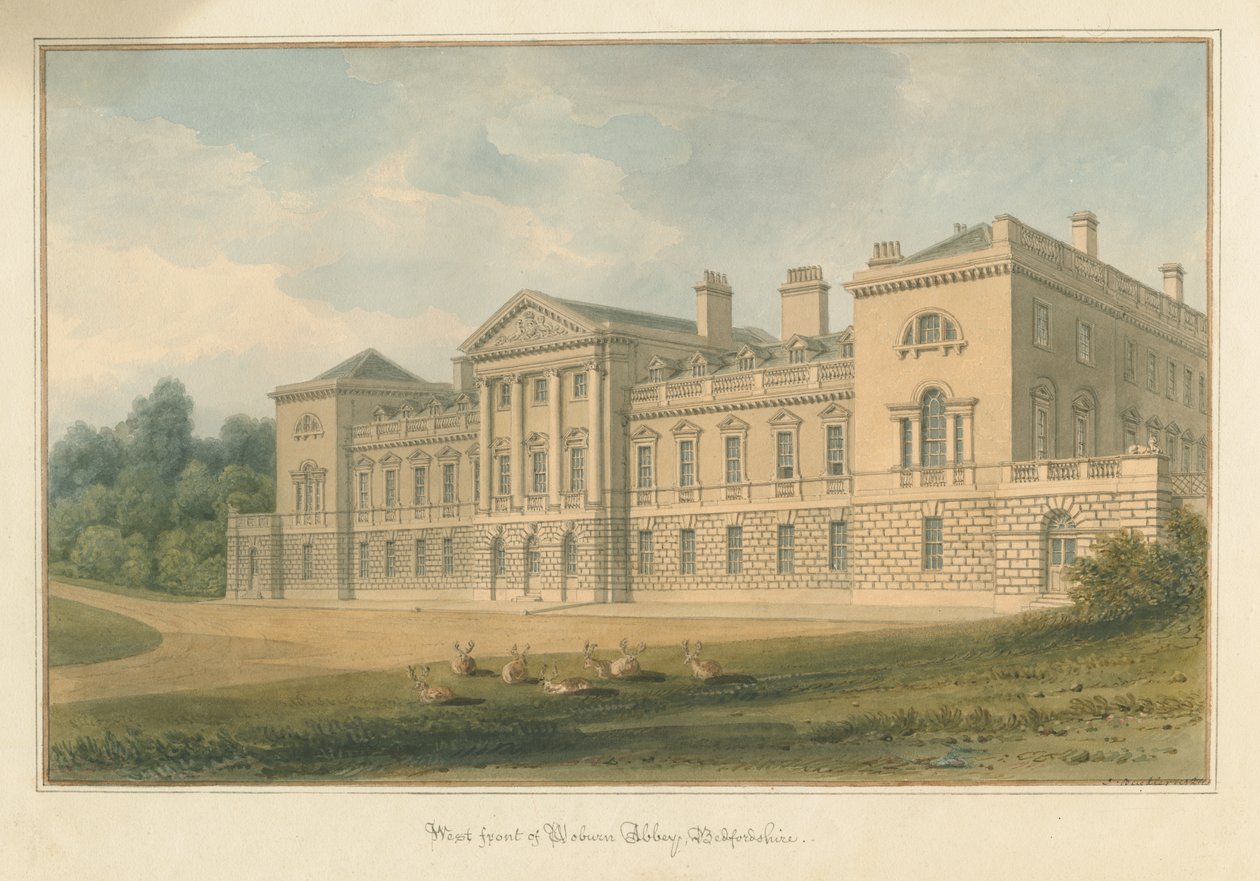 Bedfordshire - Woburn Abbey, 1824 tekijältä John Buckler