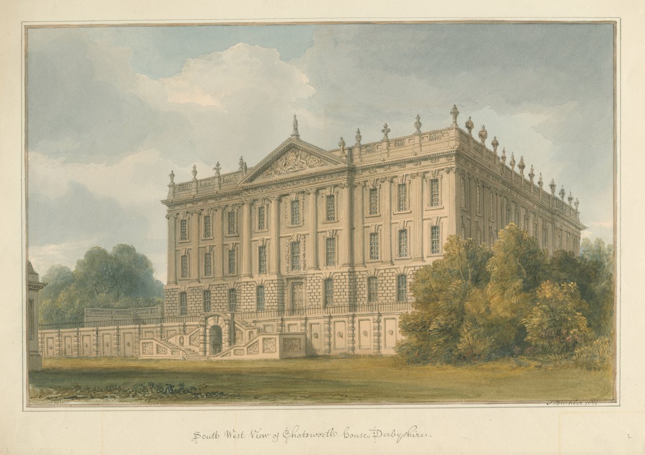 Derbyshire - Chatsworth House tekijältä John Buckler